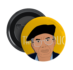 Chinua Achebe Pin Badge - Image 1