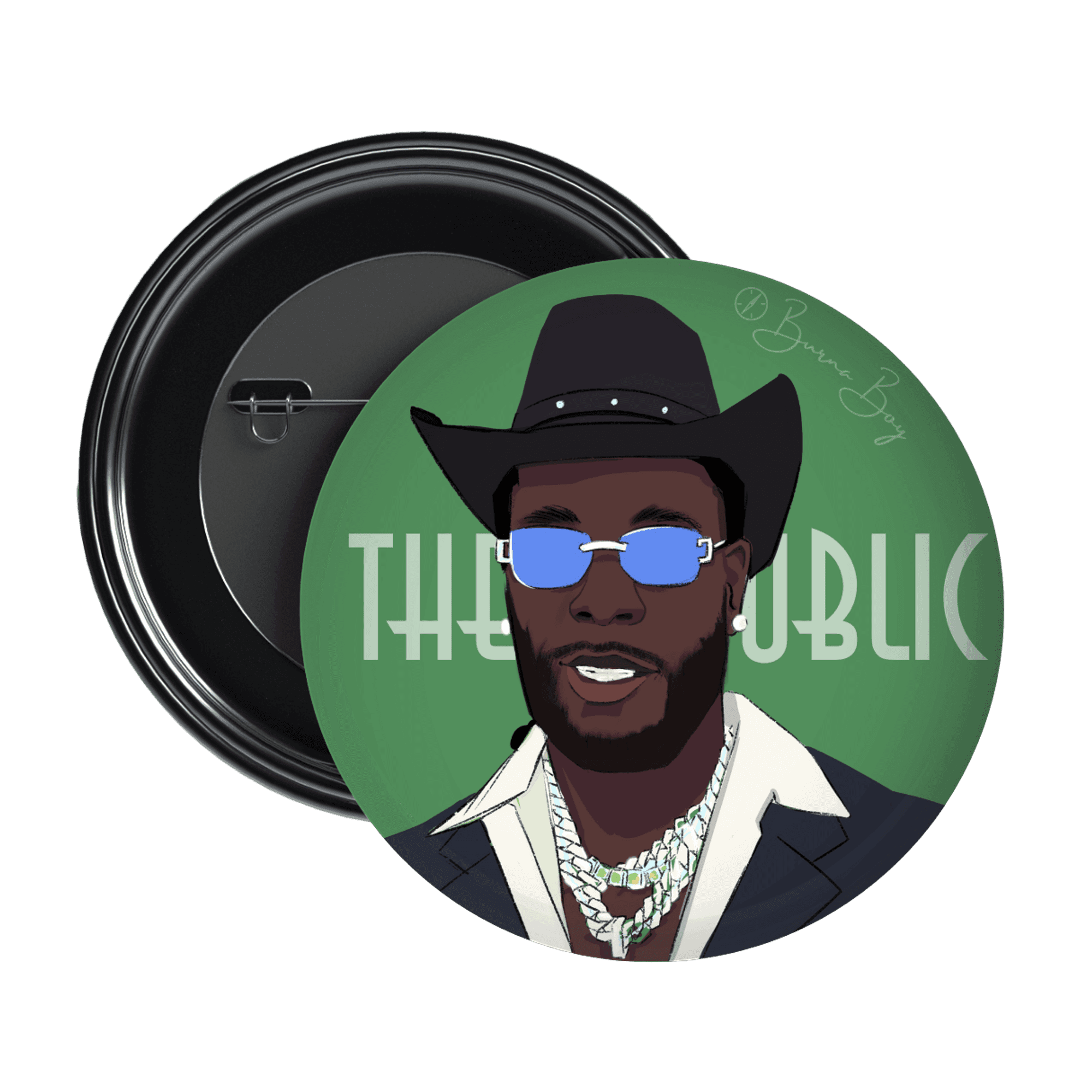 Burna Boy Pin Badge