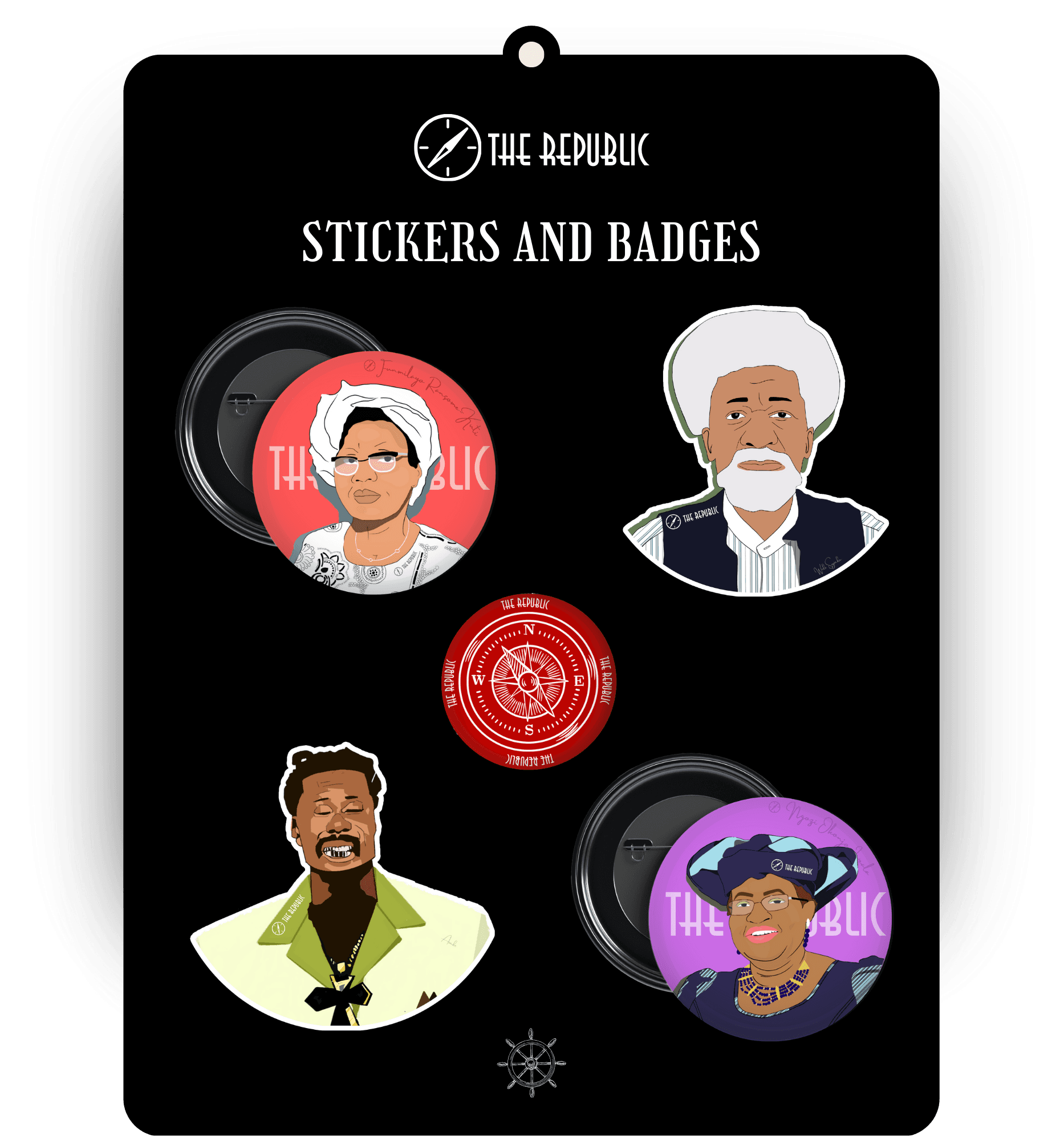 The Republic Sticker & Badge Mix